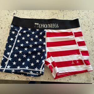 ChicknLegs Women's Patriotic Athletic Shorts